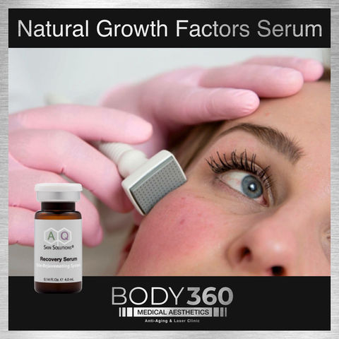 highest concentration of natural growth factors Serum AQ Skin Solution’s Skin Recovery Bur